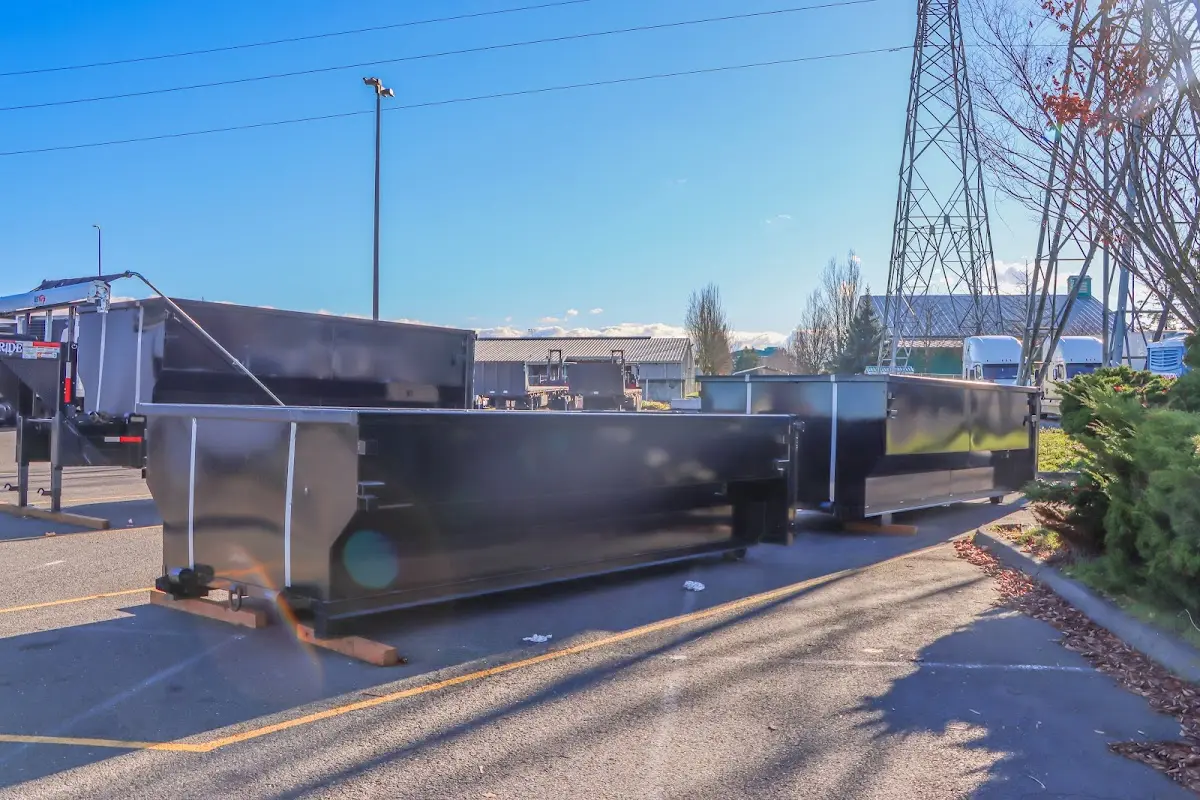 Roll-off dumpster ready for waste disposal at job site for Yard Waste Dumpster Rental in Leitchfield